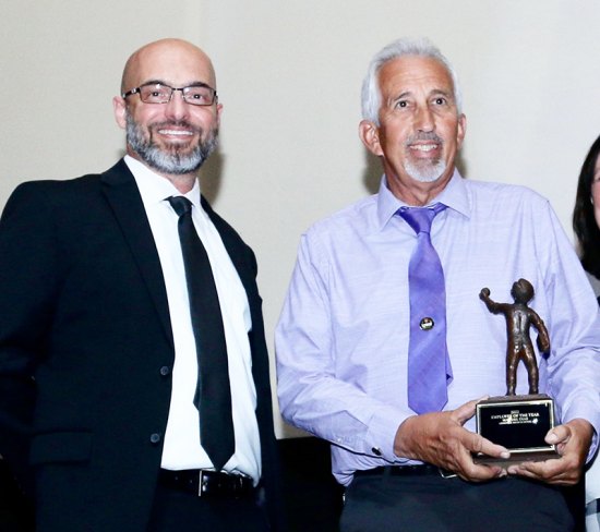 Lemoore High School's Director of Maintenance, Manuel Dias, was honored by Kings County Superintendent of Schools Todd Barlow